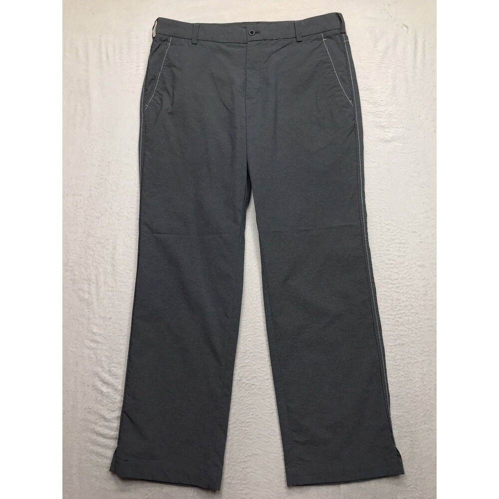NIKE Dri Fit Golf Pant Men 34x30 Heathered Charcoal Gray Stretch Wicking Cooling